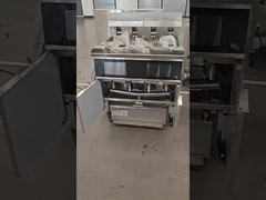 Επαγγελματική οθόνη αφής έξυπνο πάνελ 4ταγόνες 4καλάθια 28KW 304SUS Ηλεκτρικά τσιπάκια Ανοιχτό τηγανίτη