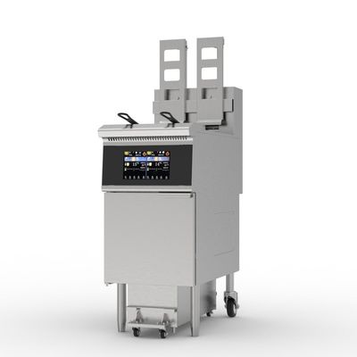 14.3kw Δύναμη Αγγειοειδής οθόνη έξυπνο πάνελ 380V/50hz~60hz με φίλτρο πετρελαίου Εμπορική ηλεκτρική ανοιχτή τηγανίστρια