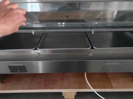 Οριζόντιος τύπος 2 στρώμα 220V στυλ KFC Θέρμανση Vitrine