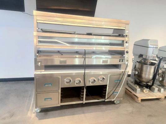 Οριζόντιος τύπος 2 στρώμα 220V στυλ KFC Θέρμανση Vitrine