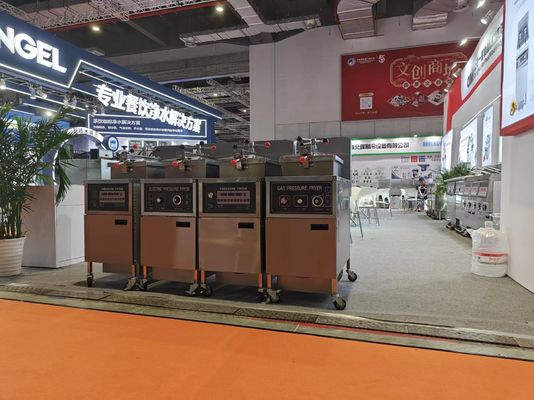 Υπολογίστε το Panel Gas Heating 4HD Broast Frying Machine Κοτόπουλο πίεση τηγανητή