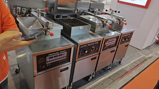 Υπολογίστε το Panel Gas Heating 4HD Broast Frying Machine Κοτόπουλο πίεση τηγανητή