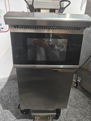 Ένα δοχείο δύο καλάθια έξυπνη οθόνη αφής 14KW 380V Ηλεκτρική ανοικτή βαθειά τηγάνι
