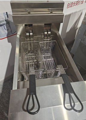 Ένα δοχείο δύο καλάθια έξυπνη οθόνη αφής 14KW 380V Ηλεκτρική ανοικτή βαθειά τηγάνι