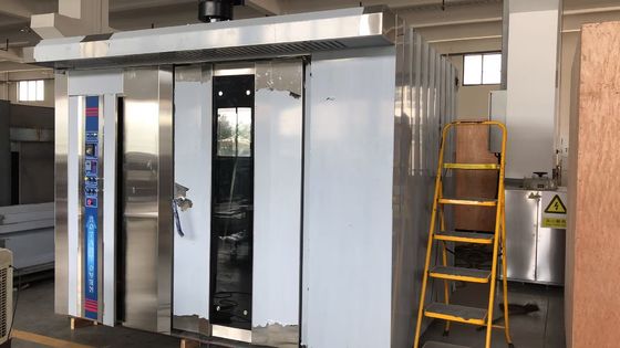 Ηλεκτρικό πετρέλαιο ντίζελ 380V/220V 32 δίσκοι αρτοποιία περιστρεφόμενος φούρνος με δίσκους και τροχόσπιτο