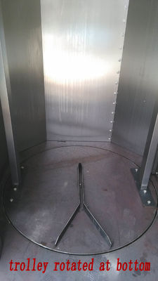 Ηλεκτρικό πετρέλαιο ντίζελ 380V/220V 32 δίσκοι αρτοποιία περιστρεφόμενος φούρνος με δίσκους και τροχόσπιτο