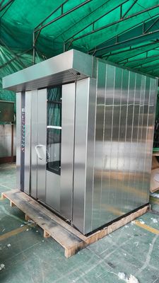 Ηλεκτρικό πετρέλαιο ντίζελ 380V/220V 32 δίσκοι αρτοποιία περιστρεφόμενος φούρνος με δίσκους και τροχόσπιτο