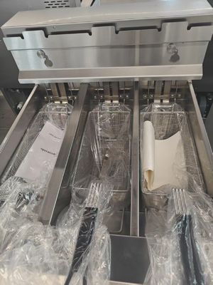 3 κατσαρόλες 3 καλάθια 21KW Ηλεκτρική ψηφιακή ανοιχτή τηγανίτη