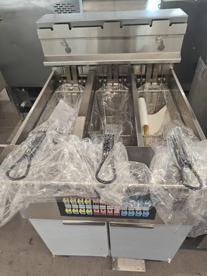 3 κατσαρόλες 3 καλάθια 21KW Ηλεκτρική ψηφιακή ανοιχτή τηγανίτη