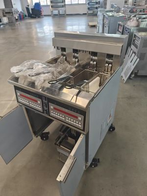 380V 28kw Διπλές δεξαμενές Τέσσερα καλάθια Ψηφιακό πάνελ Ηλεκτρικά και φυσικά τσιπ Ανοιχτή τηγανητή μηχανή 15L*2